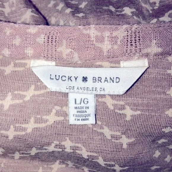 Lucky Brand size large dusty rose boho top - Picture 3 of 5